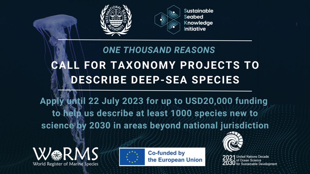 The International Seabed Authority announces funding opportunity for deep-sea species taxonomy projects on International Day of Biological Diversity