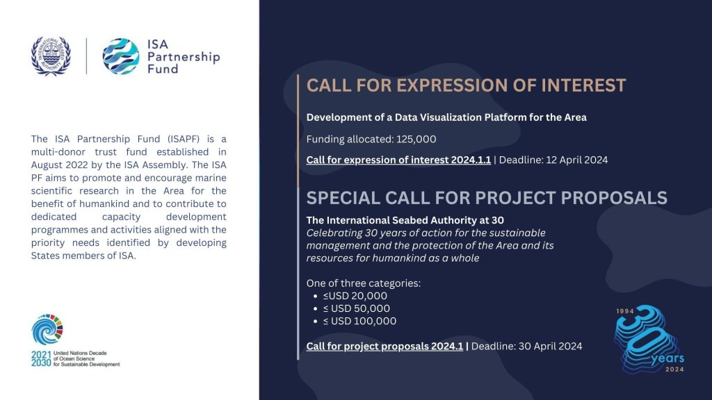 Board of ISA Partnership Fund grants 552,500 USD to bolster deep-sea research, innovation, and capacity development in Africa, the Caribbean and the Indian Ocean