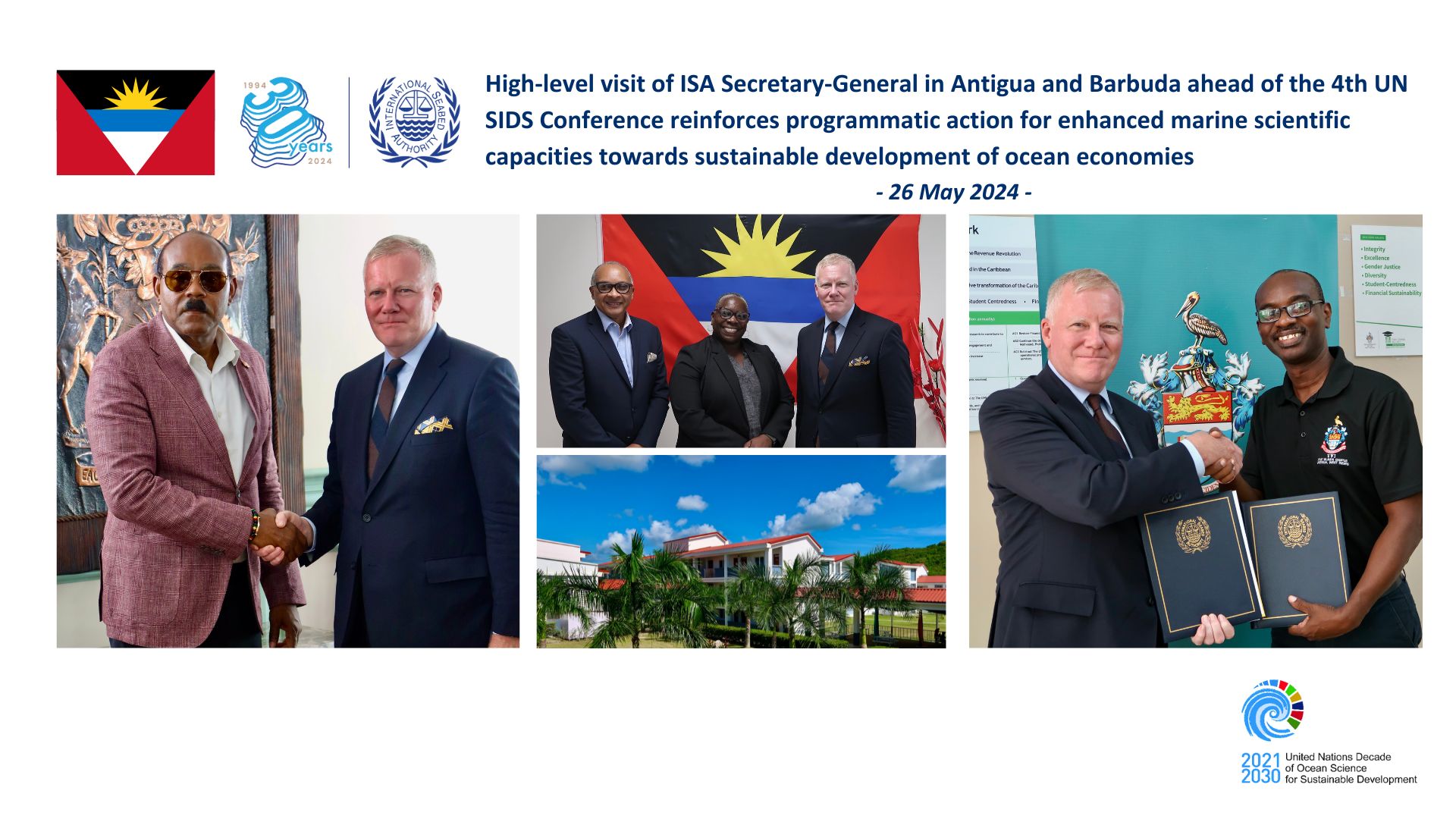 Highlevel visit of ISA SecretaryGeneral to Antigua and Barbuda ahead